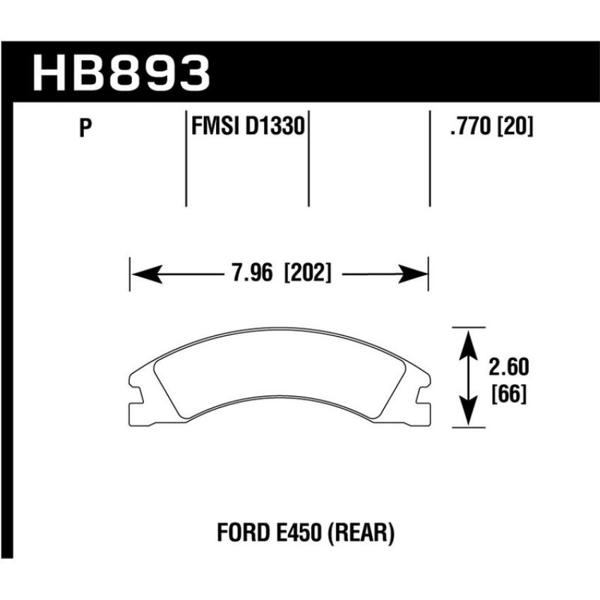 Hawk Performance HB893P.770 SuperDuty Disc Brake Pad