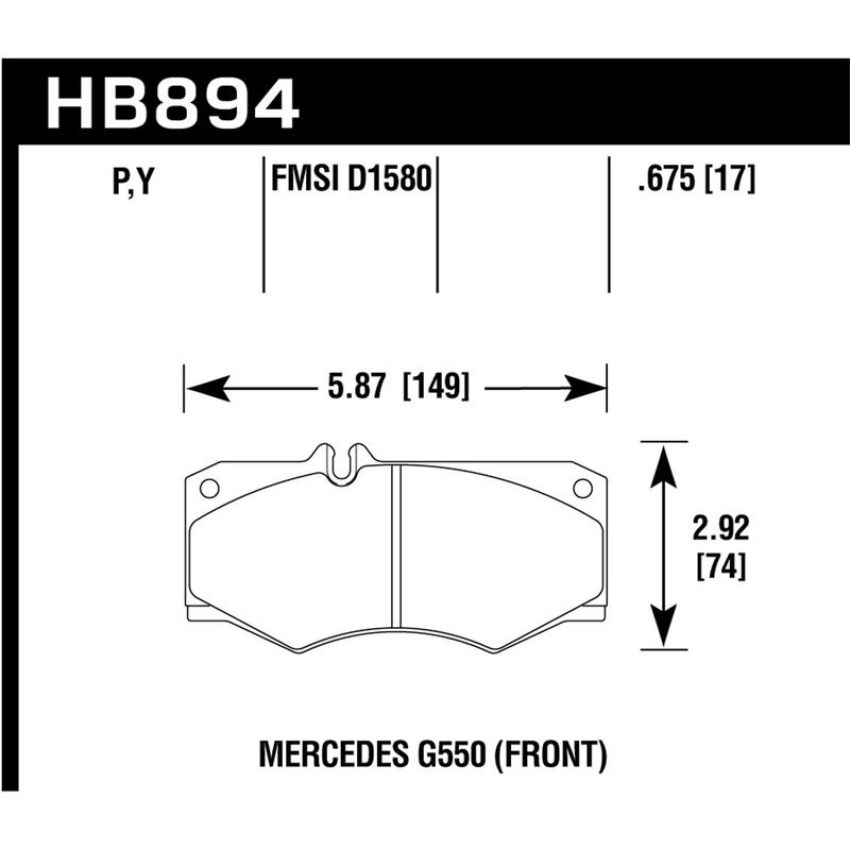 Hawk Performance HB894Y.675 LTS Disc Brake Pad