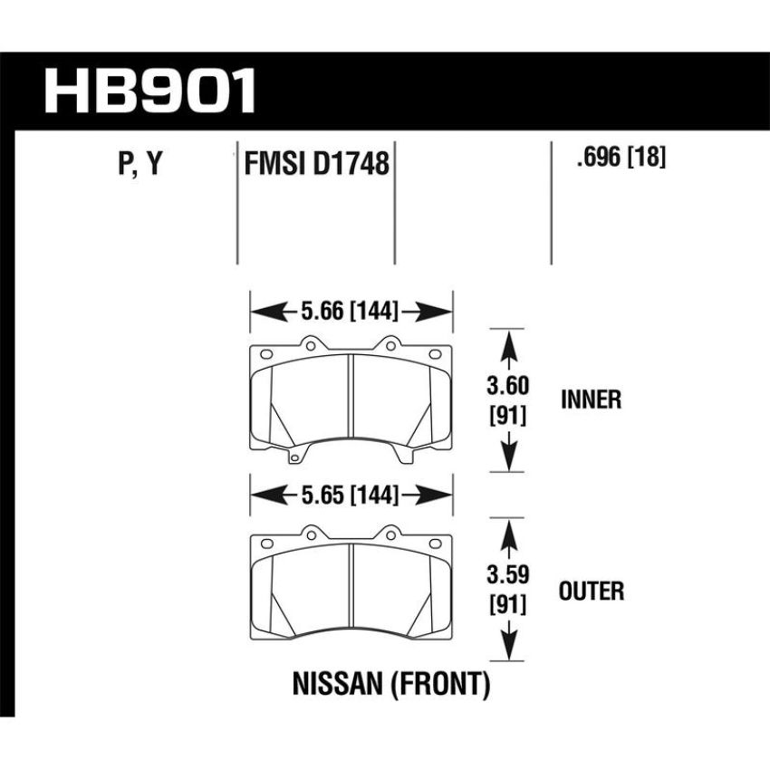 Hawk Performance HB902P.587 SuperDuty Disc Brake Pad