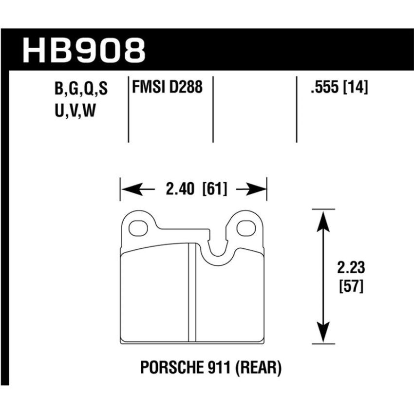 Hawk Performance HB908B.555 HPS 5.0 Disc Brake Pad