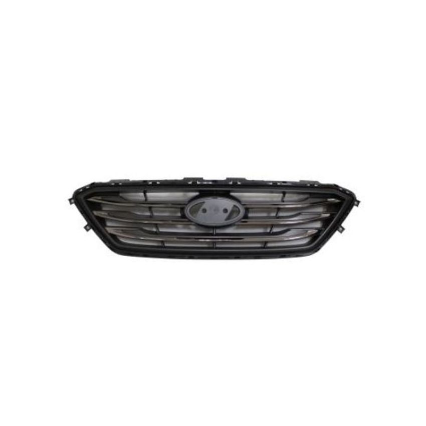 GRILLE ASSY SPORT TYPE; W/O AUTO CRUISE; SILVER/CHROME HYUNDAI SONATA 15-17