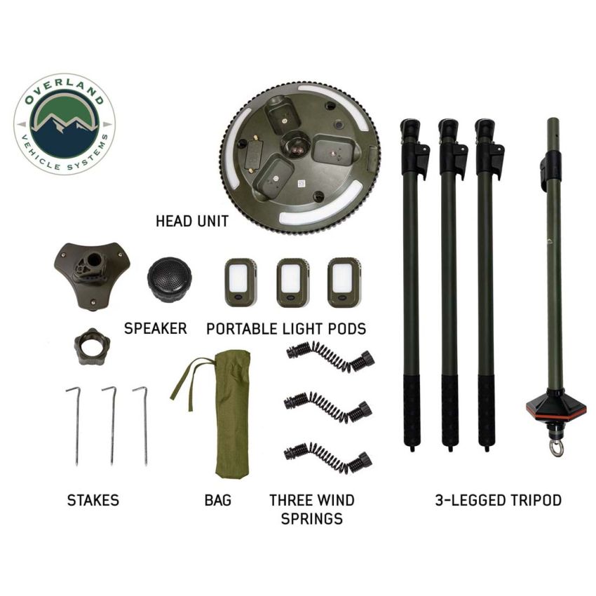 UFO Solar Light Light Pods & Speaker - Camping Light Overland Vehicle Systems