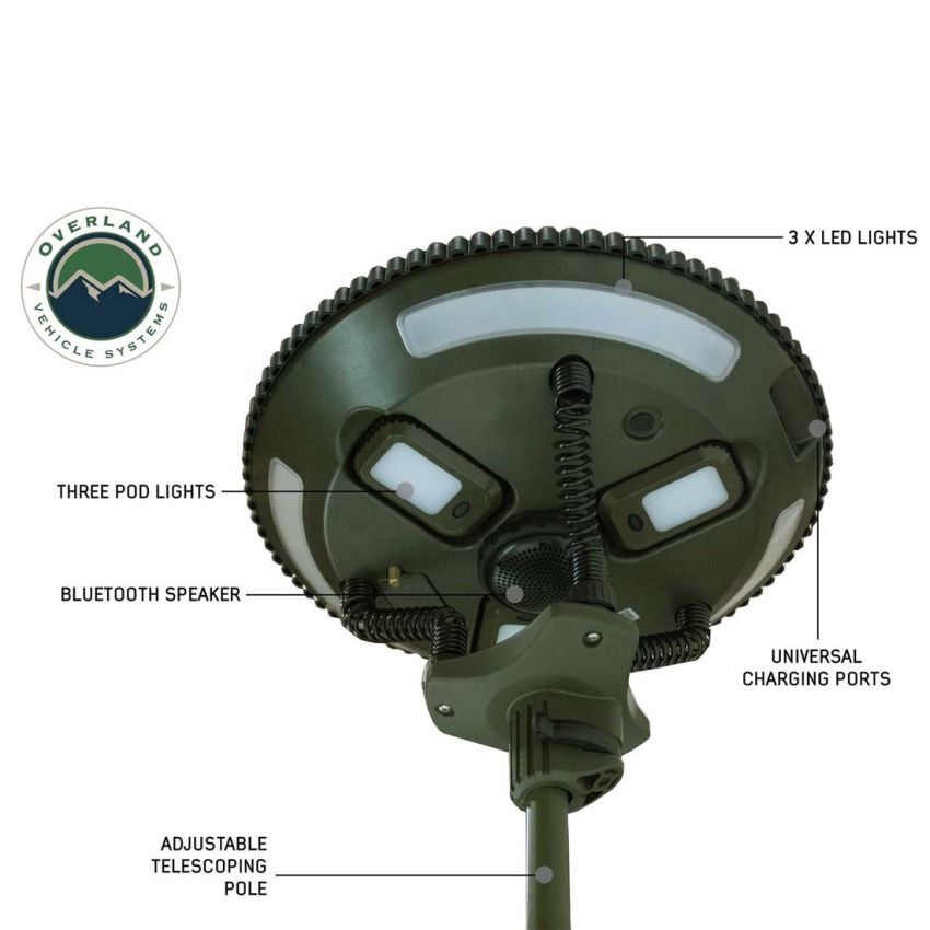 UFO Solar Light Light Pods & Speaker - Camping Light Overland Vehicle Systems