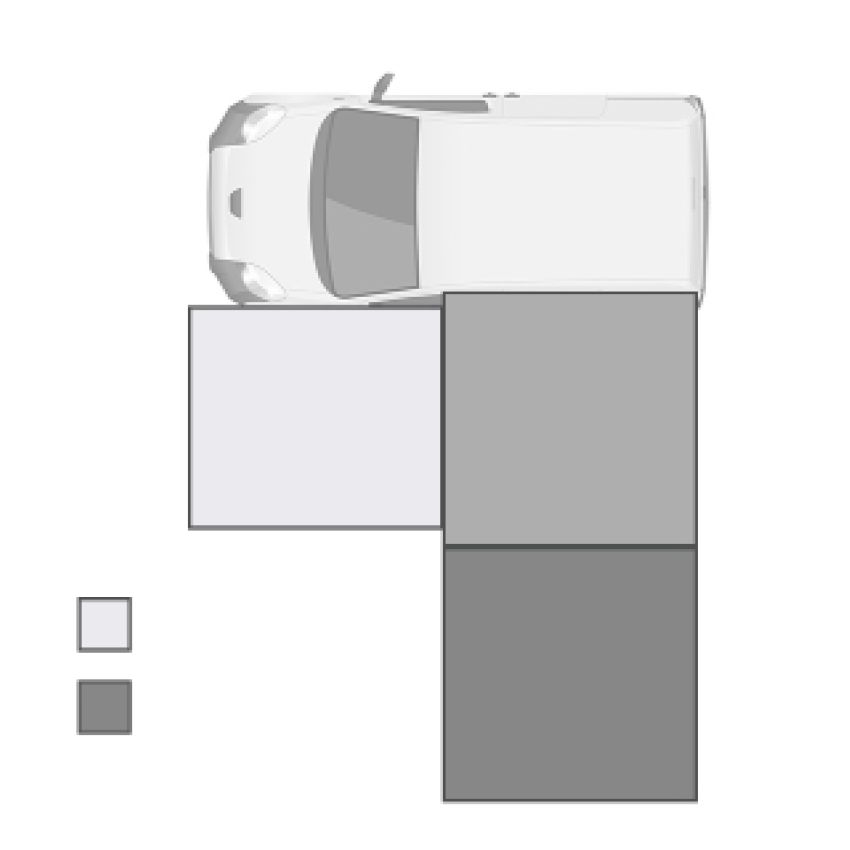 Overland Vehicle Systems Nomadic 6.5 inch Awning Shade Wall Overland Vehicle Systems