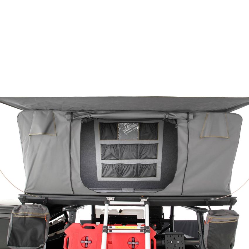 Aluminum Clam Shell Roof Top Tent Sidewinder Side Opening Overland Vehicle Systems