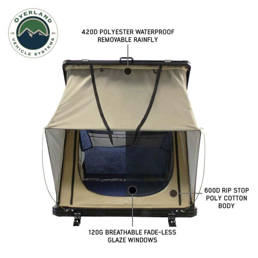 LD TMON Clamshell Aluminum Hard Shell Roof Top Tent Overland Vehicle Systems