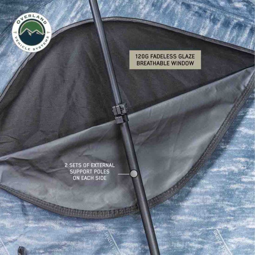XD Sherpa S4S - Soft Sided Roof Top Tent, 4 Person, Grey Body and Black Rainfly Overland Vehicle Systems