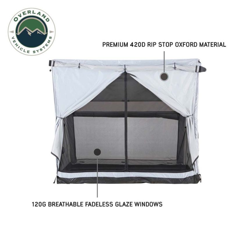 LD P.S.T. - Portable Safari Ground Tent Large, Grey Body and Grey Trim Overland Vehicle Systems