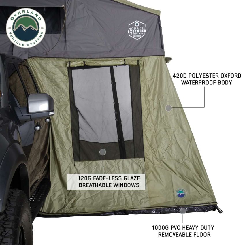 Nomadic 2 Roof Top Tent Annex Room Overland Vehicle Systems Overland Vehicle Systems