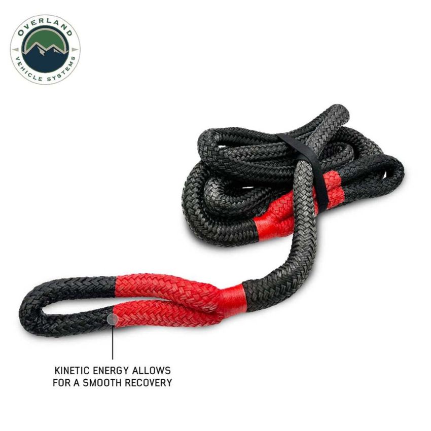 Brute Kinetic Recovery Rope 7/8 Inch x 20 Foot With Storage Bag Overland Vehicle Systems