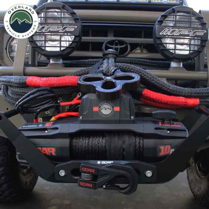SCAR 10P - 10,000 lb. Winch With Synthetic Rope and Wireless Remote Overland Vehicle Systems