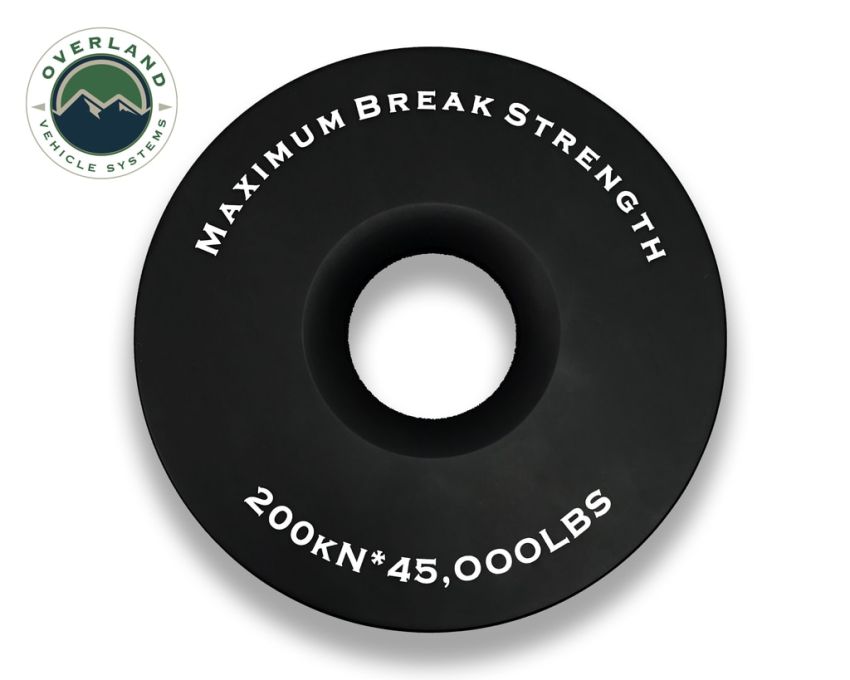Recovery Ring 6.25 Inch 45,000 lb. Black With Storage Bag Overland Vehicle Systems