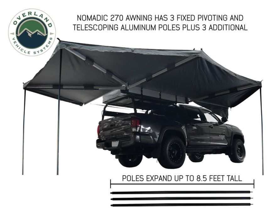 Nomadic Awning 270 Awning with Walls Passenger Overland Vehicle Systems