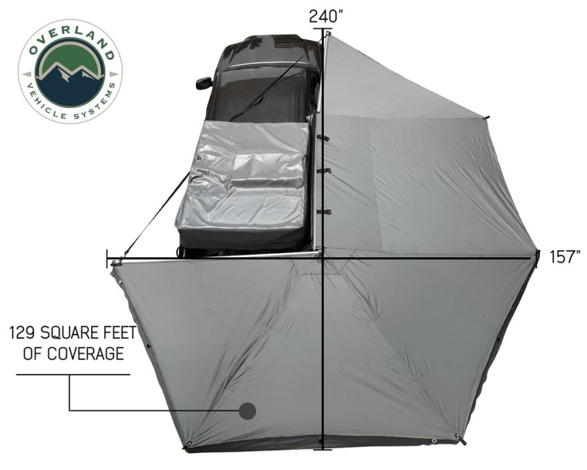 Nomadic Awning 270 Awning with Walls Passenger Overland Vehicle Systems