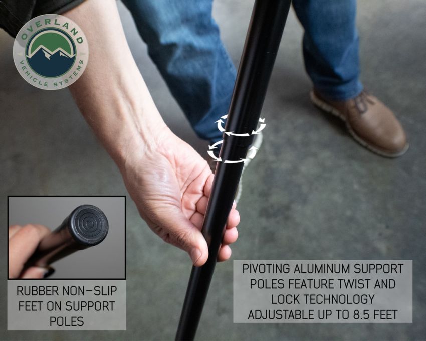 Nomadic Awning 270 Awning with Walls Passenger Overland Vehicle Systems