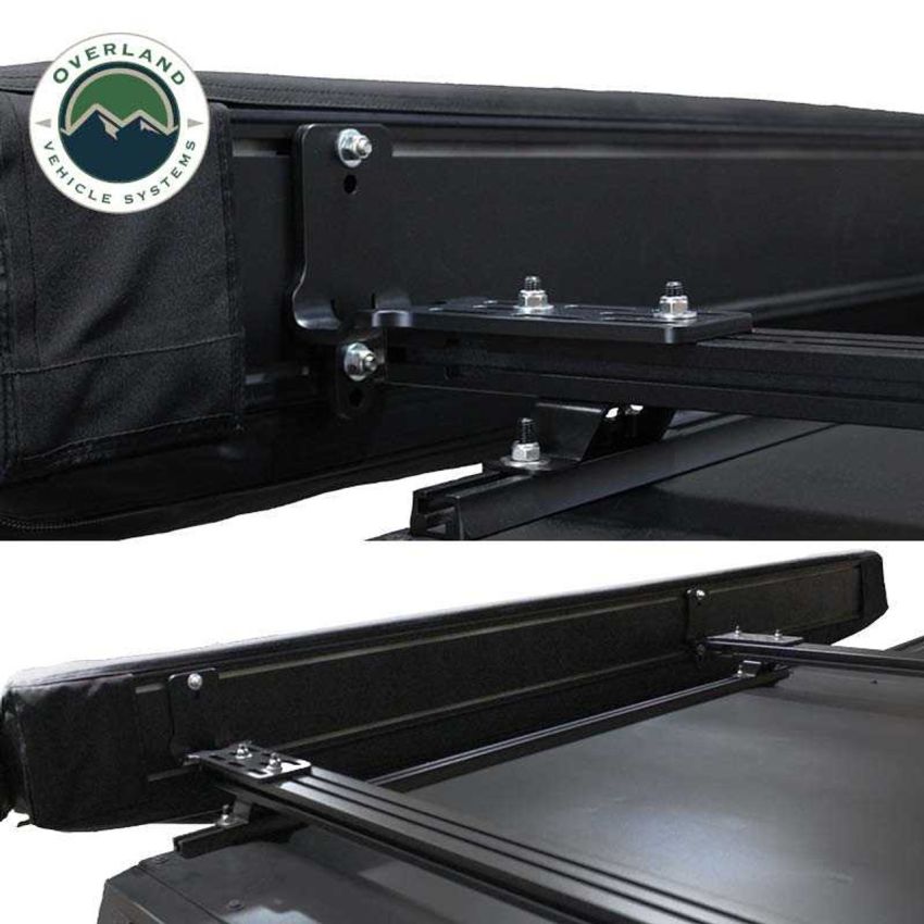 XD Nomadic 270 - Awning W/Lights and Black Out , Driver Side, Black Body, Black Trim and Black Travel Cover Overland Vehicle Systems