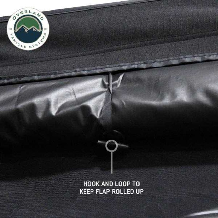 XD Nomadic 270 - Awning Wall 1 W/Black Out, Passenger Side, Black Body, Black Trim W/Storage Bag Overland Vehicle Systems