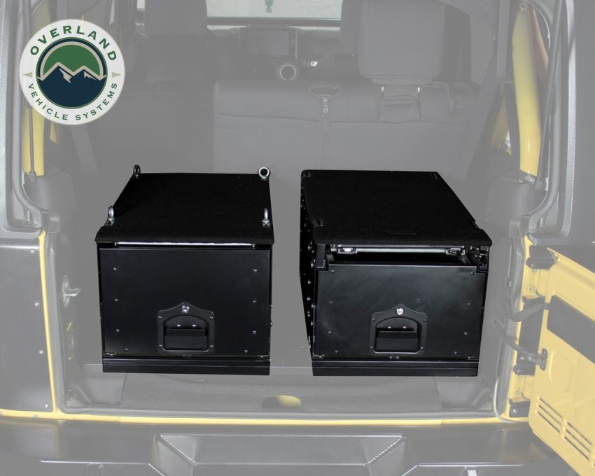 Camping Storage Box Cargo Box With Slide Out Drawer Overland Vehicle Systems