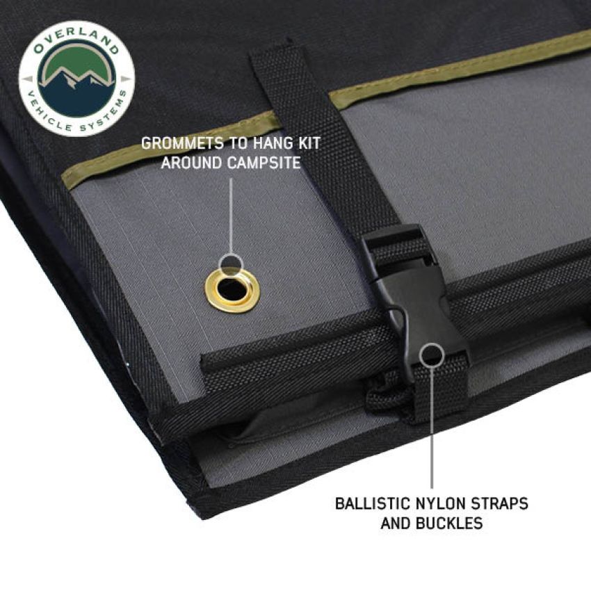 Overland Kitchen Kit 24 Piece Cooking and Utensil Kit Hanging Carrying Case Overland Vehicle Systems