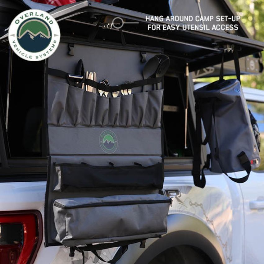 Overland Kitchen Kit 24 Piece Cooking and Utensil Kit Hanging Carrying Case Overland Vehicle Systems