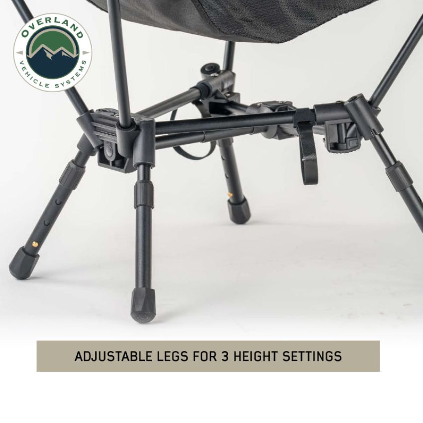 Compact Camping Chair with Collapsible Aluminum Frame Overland Vehicle Systems