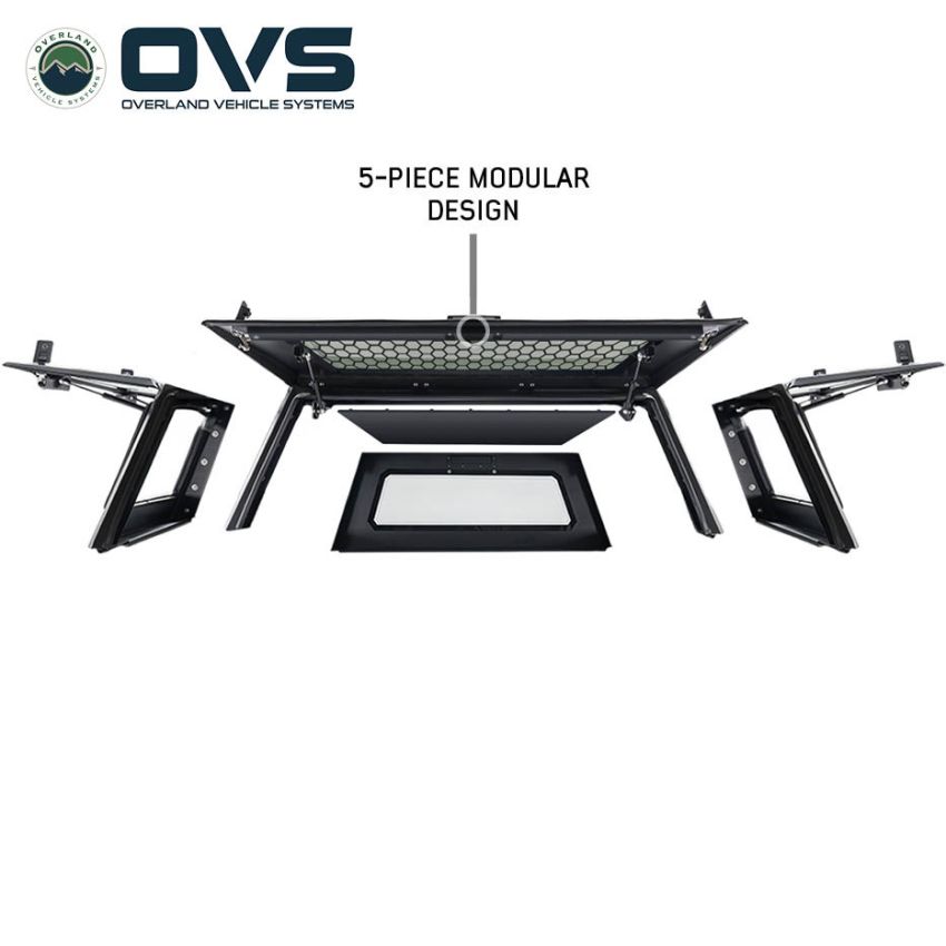 Expedition - Truck Cap W/Full Wing Doors, Front and Rear Windows and 3rd Brake Light 20-26 Chevrolet Silverado/GMC Sierra 2500/3500 Overland Vehicle Systems
