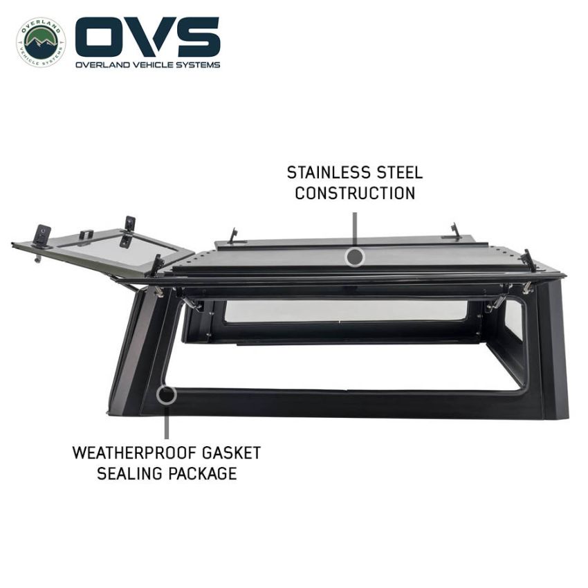 Expedition - Truck Cap W/Full Wing Doors, Front and Rear Windows and 3rd Brake Light 20-26 Chevrolet Silverado/GMC Sierra 2500/3500 Overland Vehicle Systems