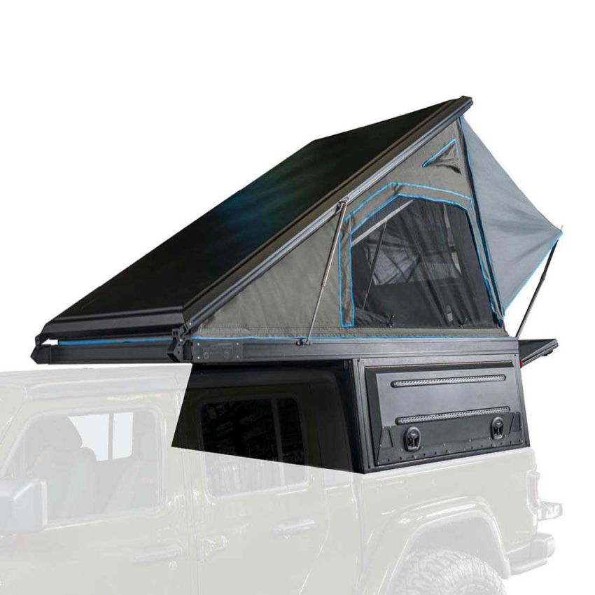 MagPak Camper W/Tent, Lights, Rear Molle Panel, Side Tie Downs, Front and Rear Windows 19-24 Ford Ranger 5 Foot Bed Overland Vehicle Systems