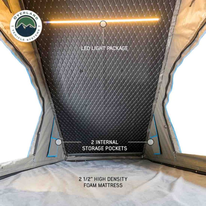 MagPak Camper W/Tent, Lights, Rear Molle Panel, Side Tie Downs, Front and Rear Windows 19-24 Ford Ranger 5 Foot Bed Overland Vehicle Systems