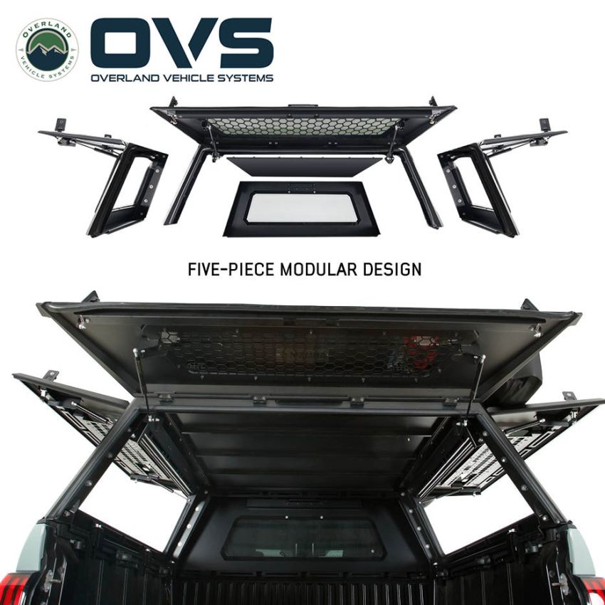 Expedition Pro Plus Truck Cap W/Full Wing Window Doors, Front and Rear Windows and 3rd Brake Light 09-26 Ram 2500/3500 Overland Vehicle Systems