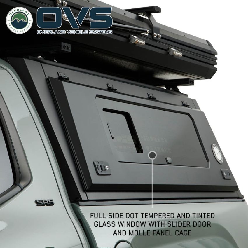 Expedition Pro Plus Truck Cap W/Full Wing Window Doors, Front and Rear Windows and 3rd Brake Light 24-26 Ford Ranger Overland Vehicle Systems