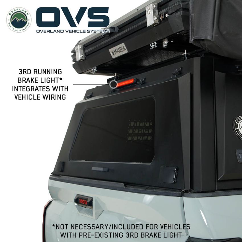 Expedition Pro Plus Truck Cap W/Full Wing Window Doors, Front and Rear Windows and 3rd Brake Light 24-26 Ford Ranger Overland Vehicle Systems