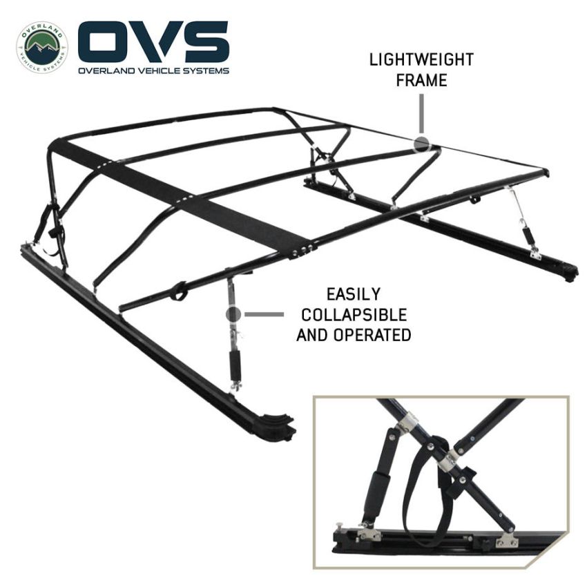 Explorer Soft Shell - Black Diamond Canvas and Aluminum Frame 19-26 RAM 1500/TRX Overland Vehicle Systems