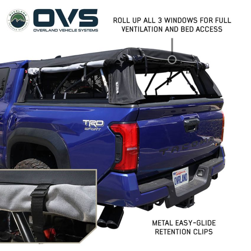 Explorer Soft Shell - Black Diamond Canvas and Aluminum Frame 19-26 RAM 1500/TRX Overland Vehicle Systems