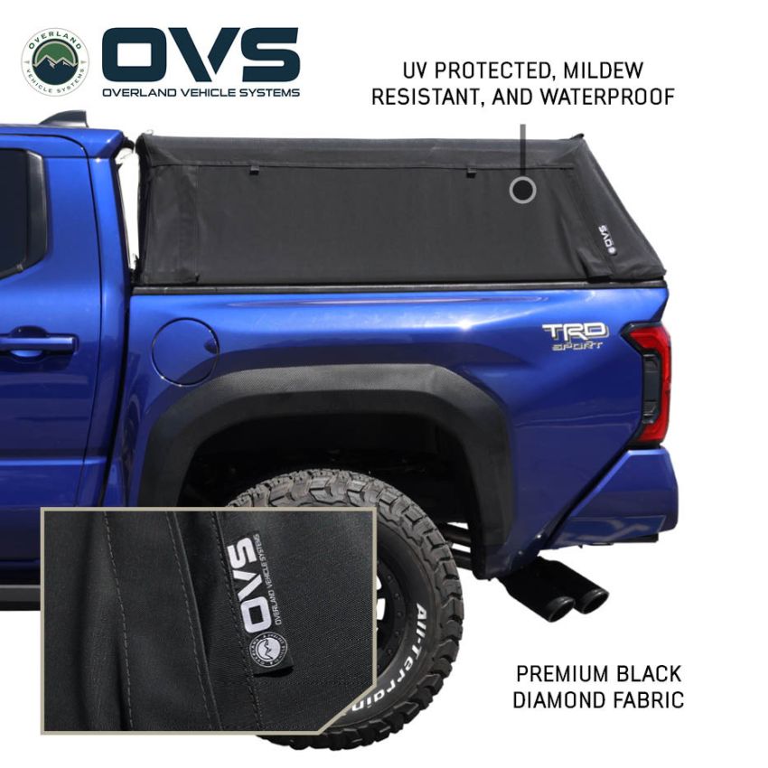 Explorer Soft Shell - Black Diamond Canvas and Aluminum Frame 19-26 RAM 1500/TRX Overland Vehicle Systems