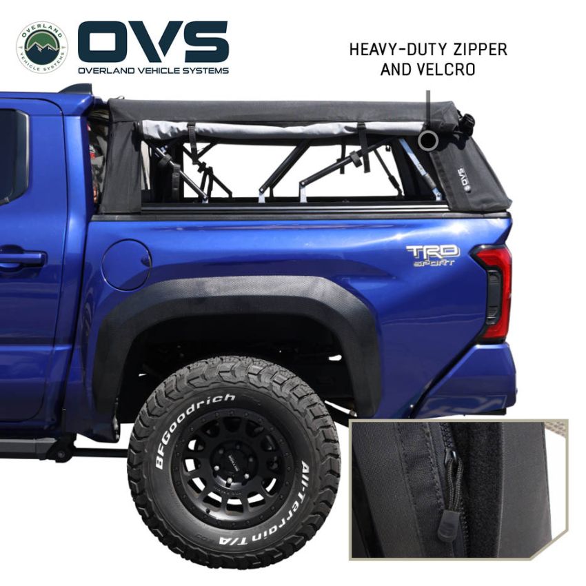 Explorer Soft Shell - Black Diamond Canvas and Aluminum Frame 19-26 RAM 1500/TRX Overland Vehicle Systems