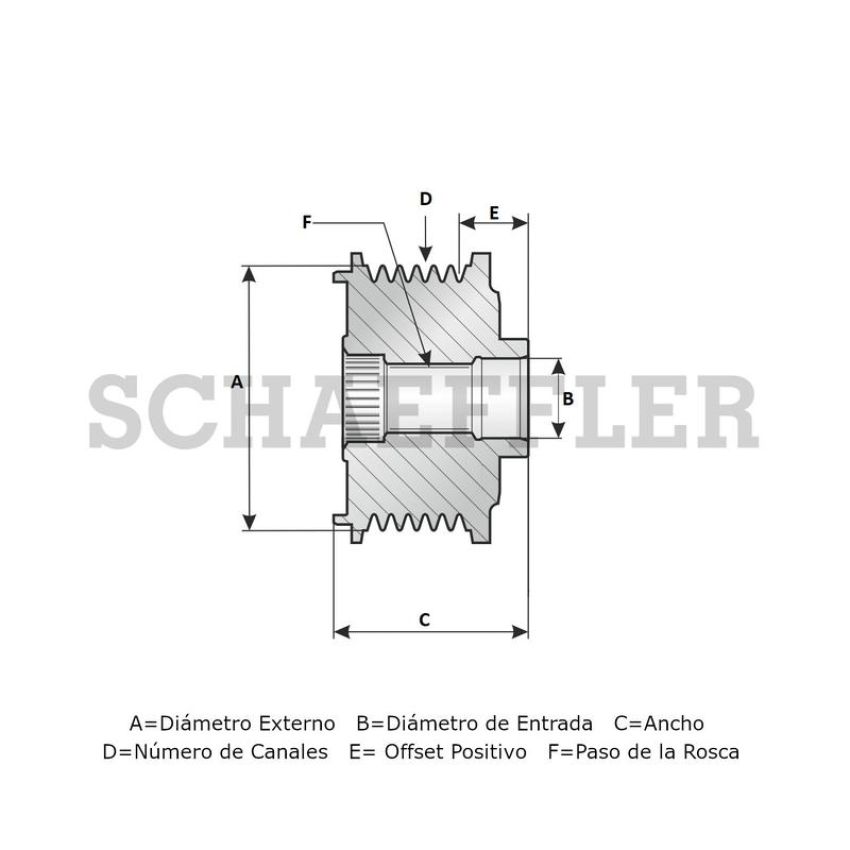 INA EA0165 INA BDC FEAD overruning alternator pulley