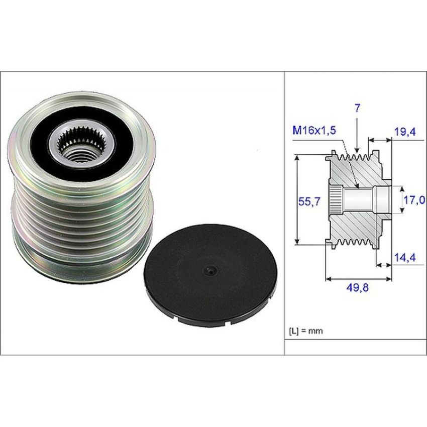 INA EA0165 INA BDC FEAD overruning alternator pulley