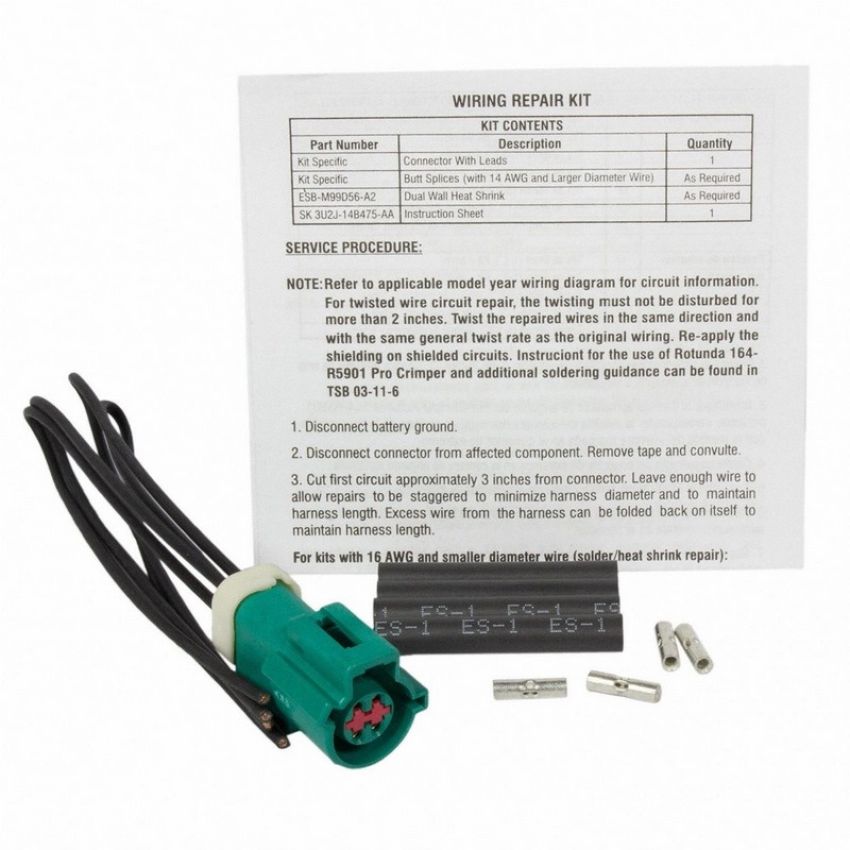 Genuine OEM 3U2Z14S411BKAA Wiring Connector and Pigtail