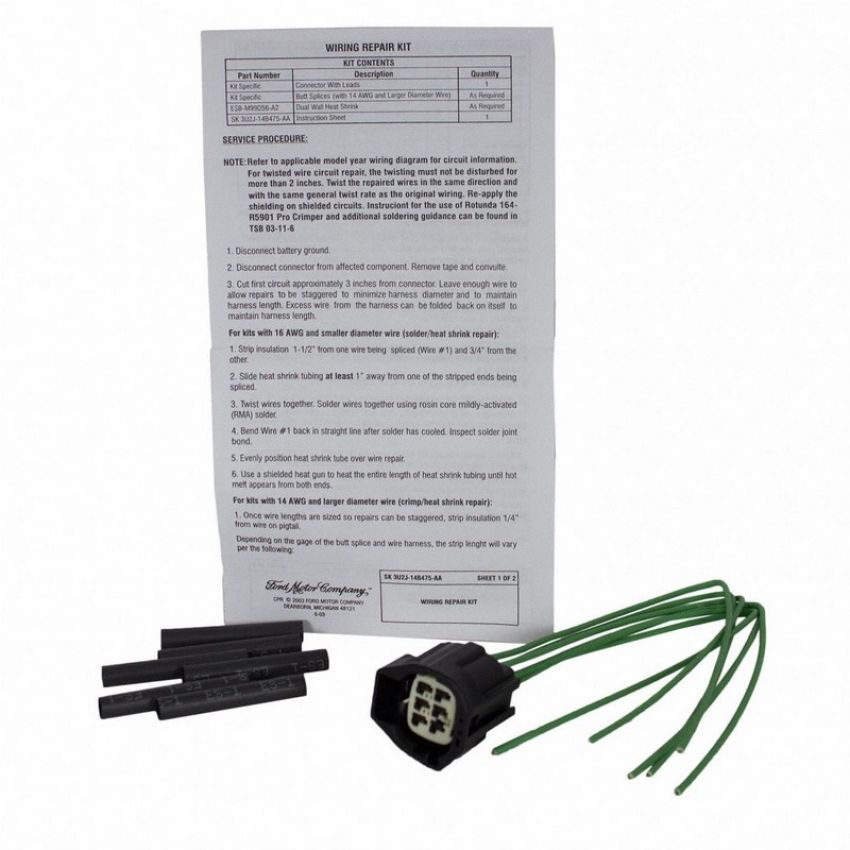 Genuine OEM 3U2Z14S411BSB Wiring Connector and Pigtail