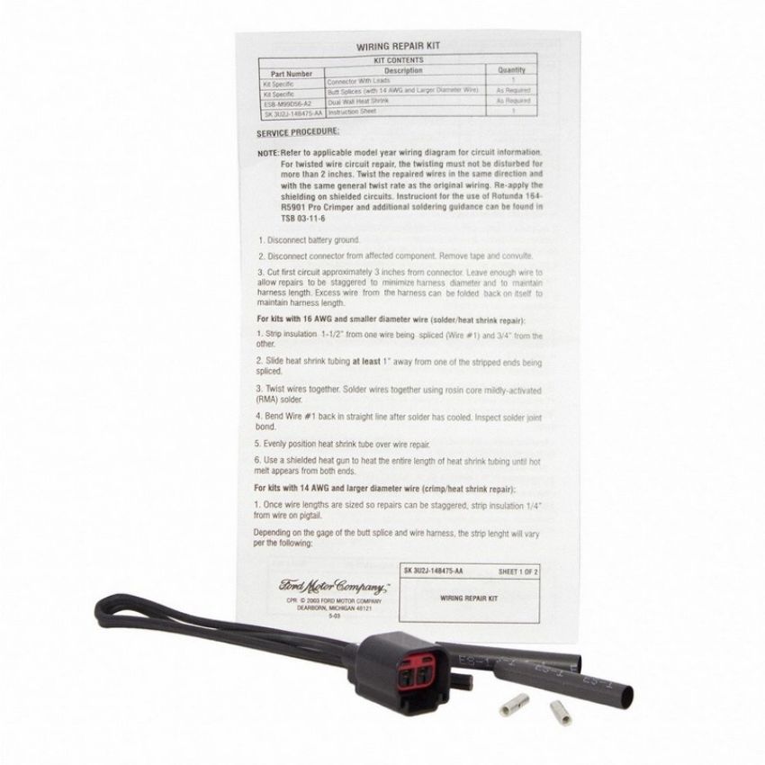 Genuine OEM 3U2Z14S411CUAA Wiring Connector and Pigtail
