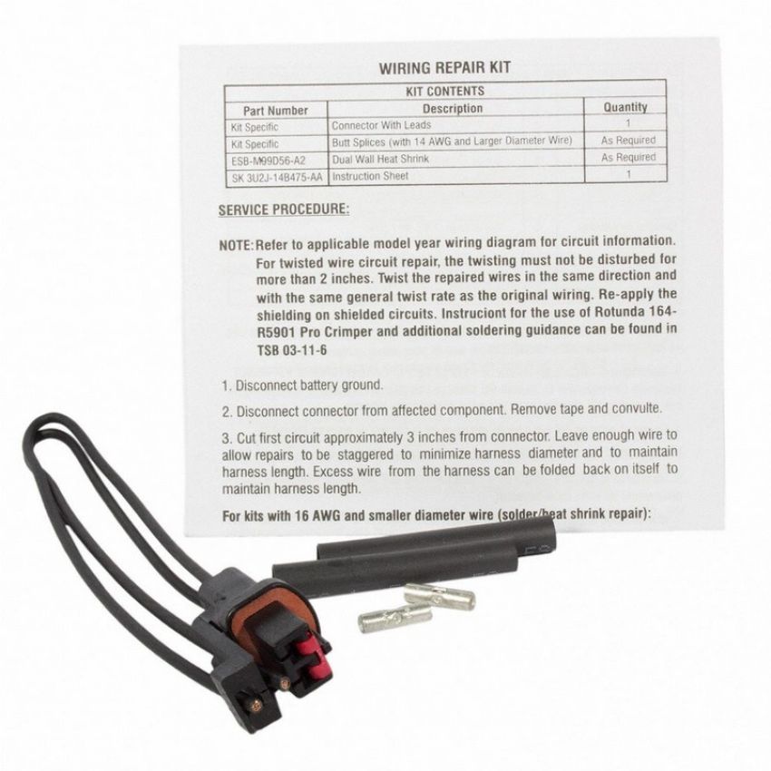 Genuine OEM 3U2Z14S411MNA Wiring Connector and Pigtail