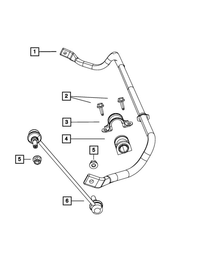 Genuine OEM 4721085AJ - Bushing Stabilizer B