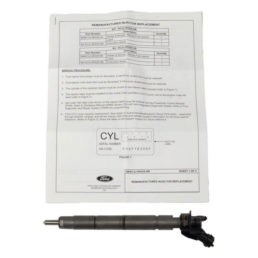 Genuine OEM KC3Z9H529CBRM Fuel Injector