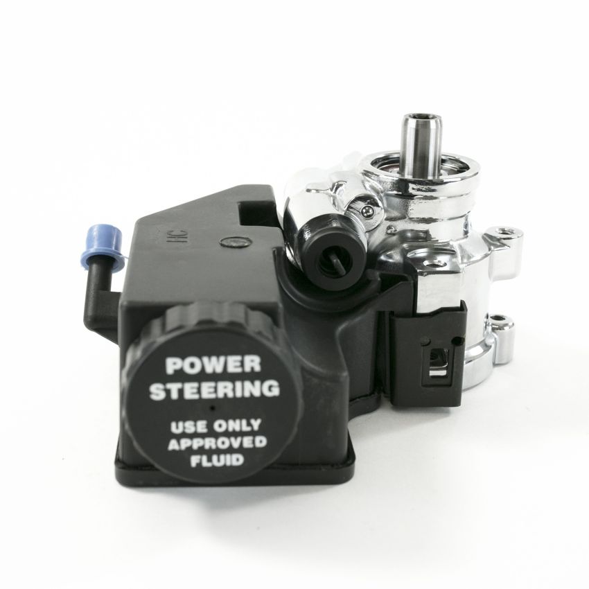 Top Street Performance JM2012P Remote Power Steering Reservoir, Polished Aluminum