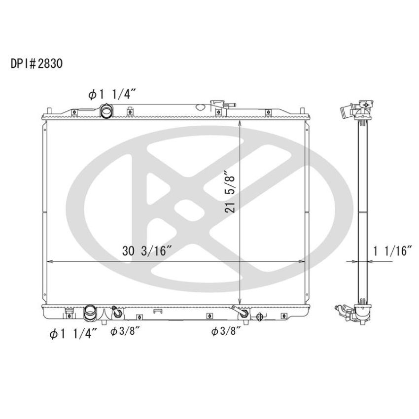 KOYORAD A2830 Koyorad Radiator A2830