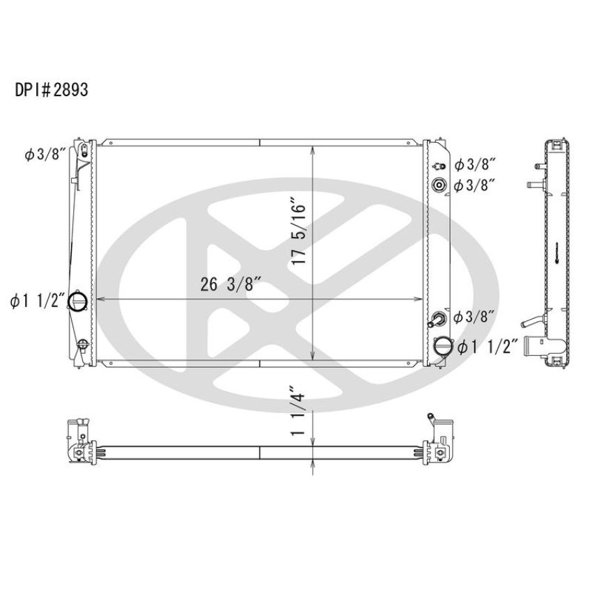 KOYORAD A2893 Koyorad Radiator A2893