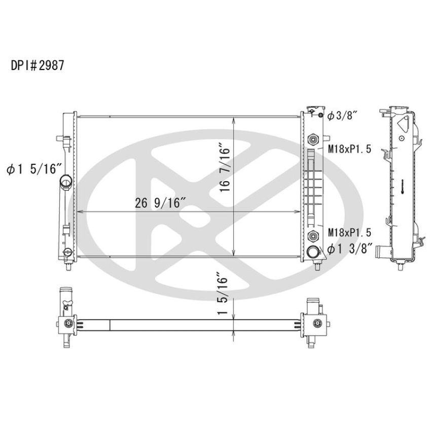 KOYORAD A2987 Koyorad Radiator A2987
