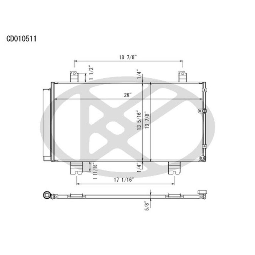 KOYORAD CD010511 Koyorad A/C Condenser CD010511