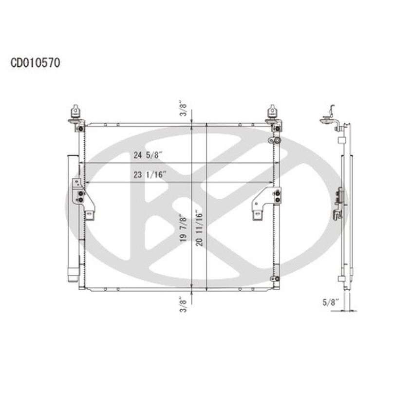 KOYORAD CD010570 Koyorad A/C Condenser CD010570